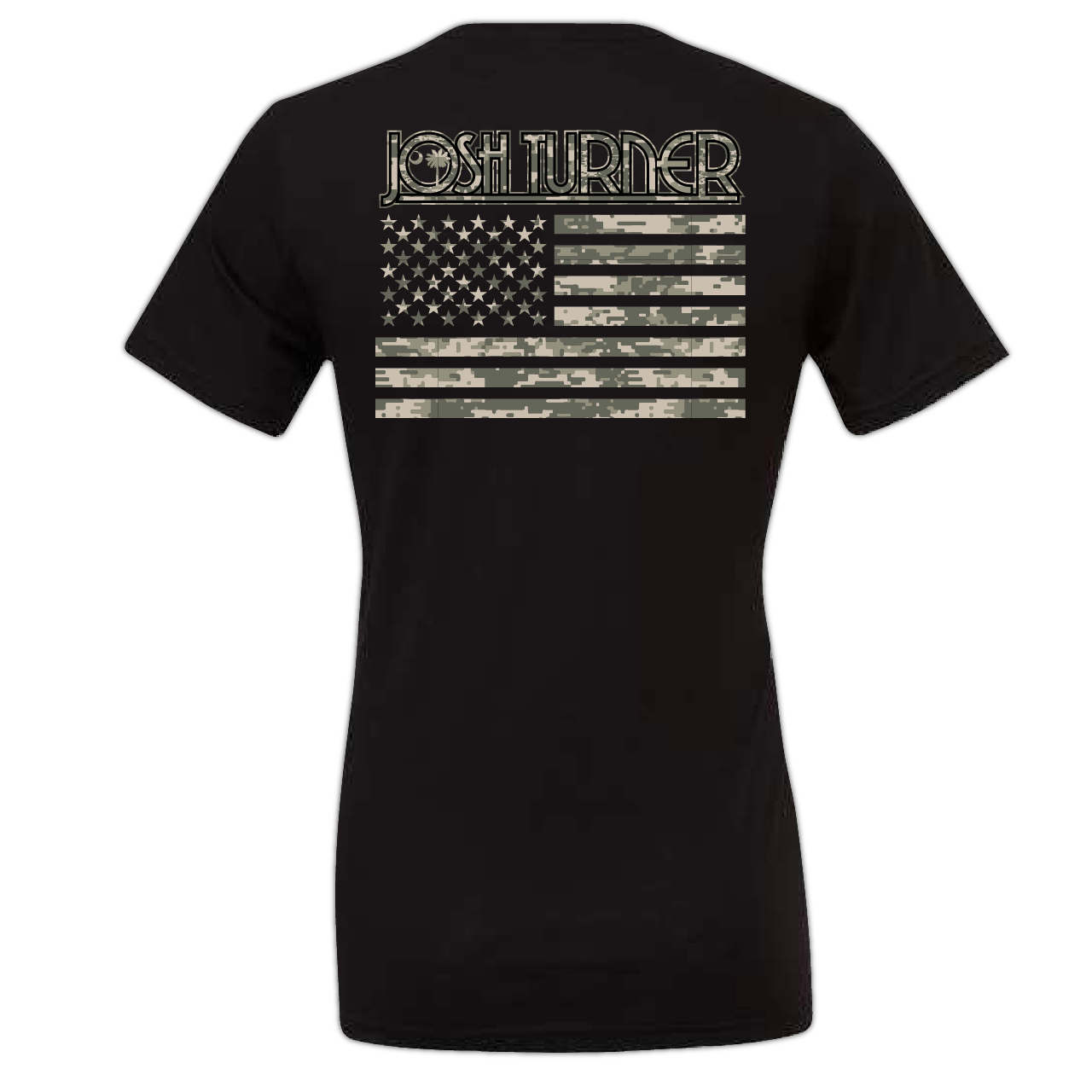 Camo american top flag shirt