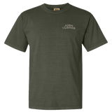 Dark green t-shirt with ’JOSH TURNER’ printed in small text on the upper left chest area.