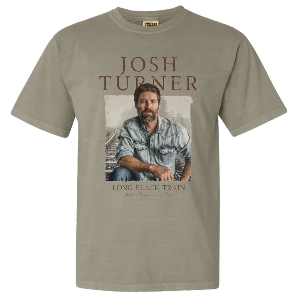 T-shirt featuring a country music artist’s name and portrait.