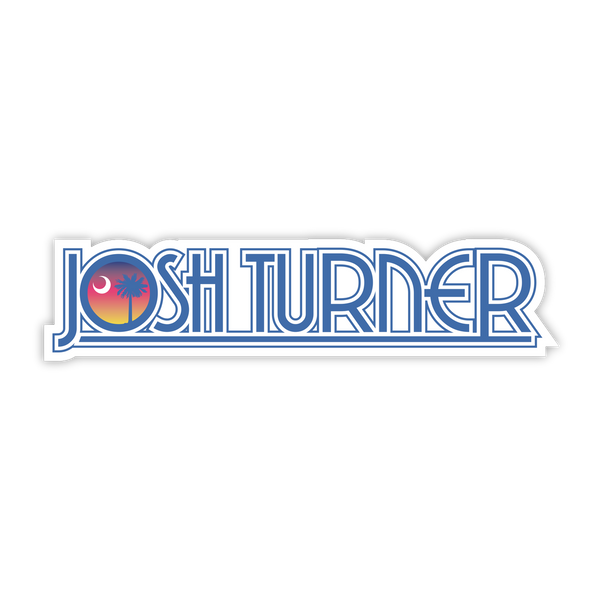 A stylized logo featuring the name ’Josh Turner’ with a colorful circular design in place of the letter O.